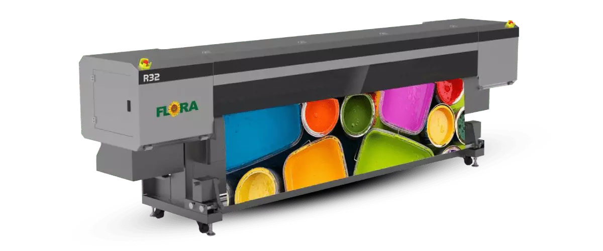 Flora R32 equipo de impresión rollo a rollo UV